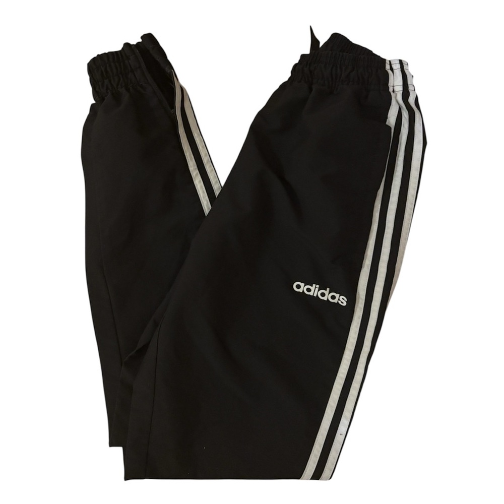 Adidas black sweatpants with zipper on bottom
